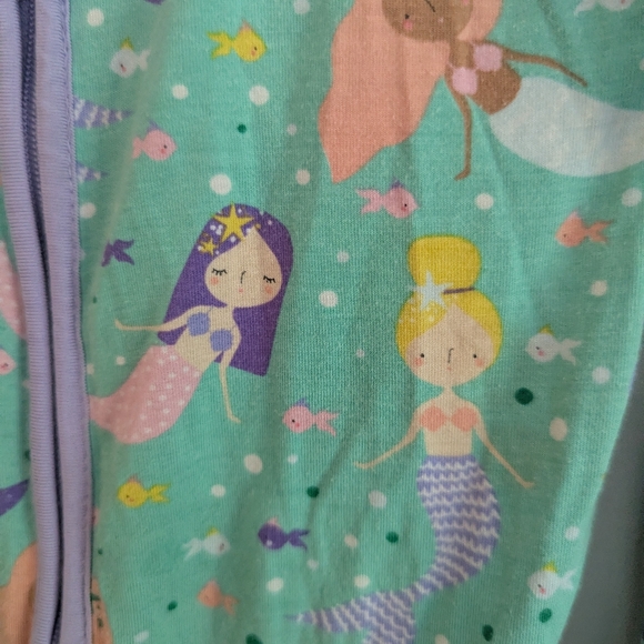 Little Sleepies 2T Mermaid Magic Mint Purple Pen Mark - Picture 3 of 7